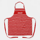 Search for red polka dot aprons Red and white