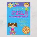 Search for pizza and pajama party invitations Slumber