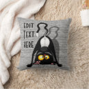 Search for funny cartoon cat pillows Cute