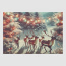 Search for vintage christmas tissue paper Reindeer