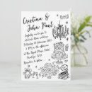 Search for french style wedding invitations Black and white