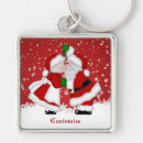 Search for mistletoe keychains Santa