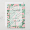 Search for palm leaves save the dates Pink