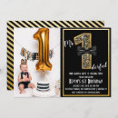 Search for mr onederful 1st birthday invitations Gold