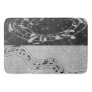 Search for music notes bath mats Black and white