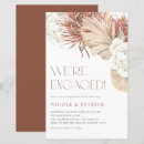 Search for leaves engagement party invitations Watercolor