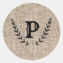 Recherche de burlap autocollants Monogramme