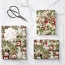Search for nostalgic wrapping paper Holly leaves