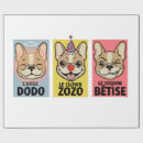 Search for french wrapping paper Frenchie mom