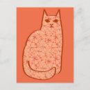 Recherche de chat orange cartes postales Rétro