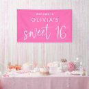 Search for hot pink birthday banners posters Girly