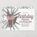 Search for feathers birthday invitations Woodland