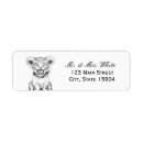 Recherche de jungle animals return address labels Lion
