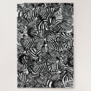 Recherche de rayures de zèbre puzzles Noir et blanc