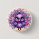 Search for fantasy birds buttons Colourful