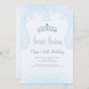 Search for lace sweet 16 invitations Blue