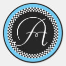 Search for blue and white border stickers Simple