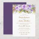 Search for purple and rose gold wedding invitations Floral