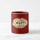 Search for red kiss mugs Glitter