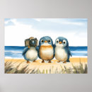 Recherche de pingouins mignons posters Plage