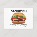 Search for sandwich business cards Cafe