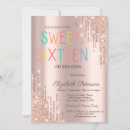 Search for modern sweet 16 invitations Colourful