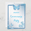 Search for diamonds quinceanera invitations Blue