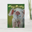 Recherche de petit cochon anniversaire cartes Rose