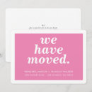 Search for pink moving announcement cards Simple