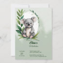 Search for koala bear birthday invitations Watercolor