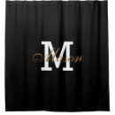 Search for black and gold shower curtains Monogrammed