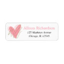 Search for pink valentine return address labels Hearts