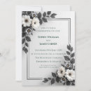Search for monochrome wedding invitations Floral