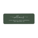 Search for dark green return address labels Girly