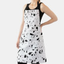Search for black paint splatter aprons Black and white