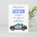Search for police officer birthday invitations Modern