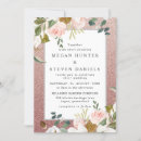 Search for rose gold glitter wedding invitations Pink