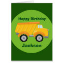Search for construction birthday cards Dump truck
