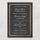 Search for black and rose gold wedding invitations Foil