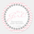 Search for pink chevron baby shower stickers White