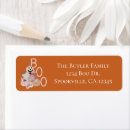 Search for pink and orange return address labels Fall