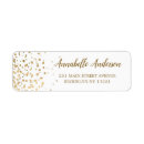 Search for gold glitter confetti return address labels Stylish