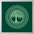 Recherche de arbre mandala posters Vert