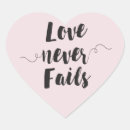 Search for love never fails stickers Scripture