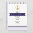 Search for nautical rehearsal dinner invitations Gold