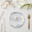 Search for winter baby shower plates Dusty blue