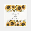 Search for sunflower napkins Watercolor