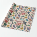 Search for animals of wild wrapping paper Beige