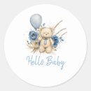Search for blue bear baby shower stickers Balloon