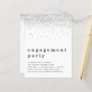 Search for silver engagement party invitations Glam